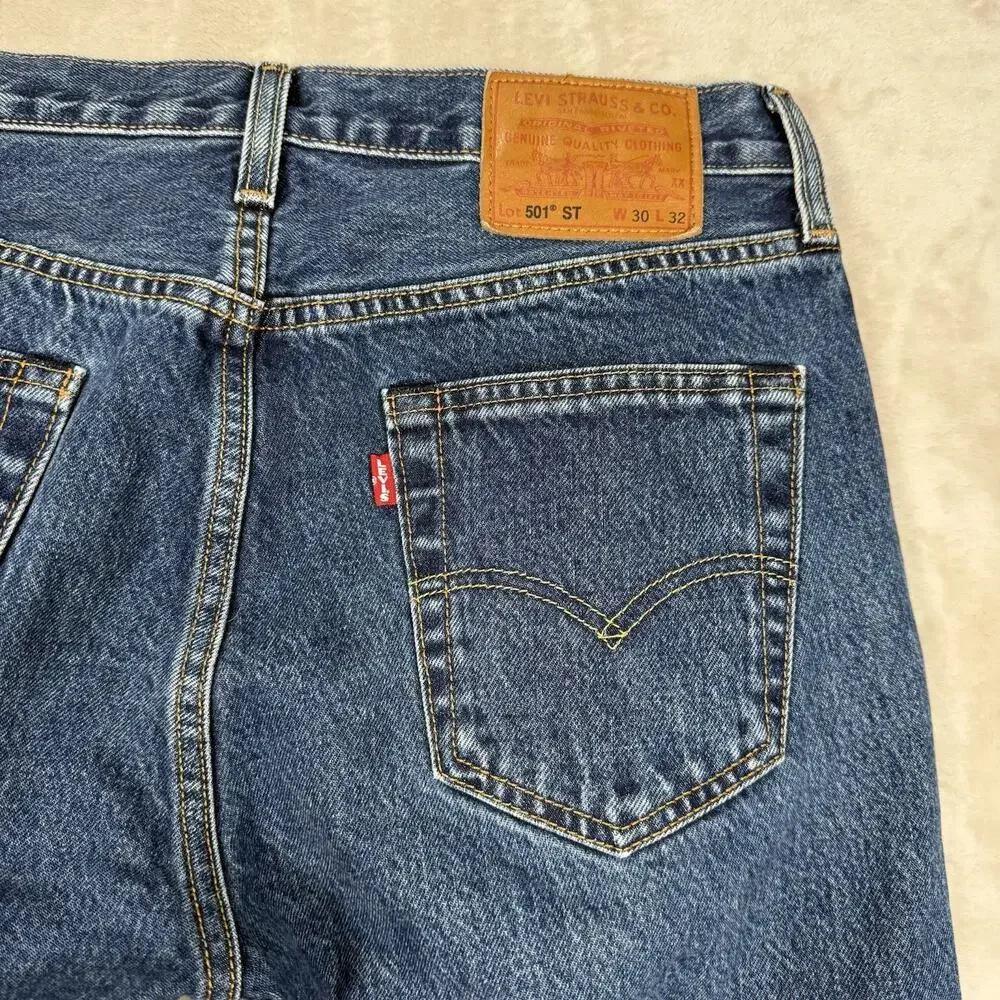Levi’s 501 ST Premium Selvedge Denim Blue Jeans‎ Men's Size 30x32 Big E Tab